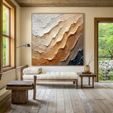 Earthflow Tide-Brown Wave Texture Field-AURA155