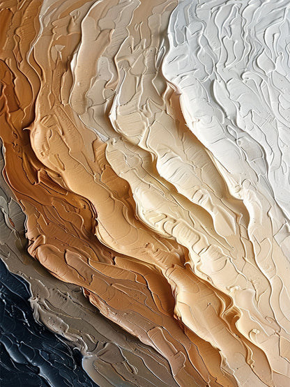 Earthflow Tide-Brown Wave Texture Field-AURA155