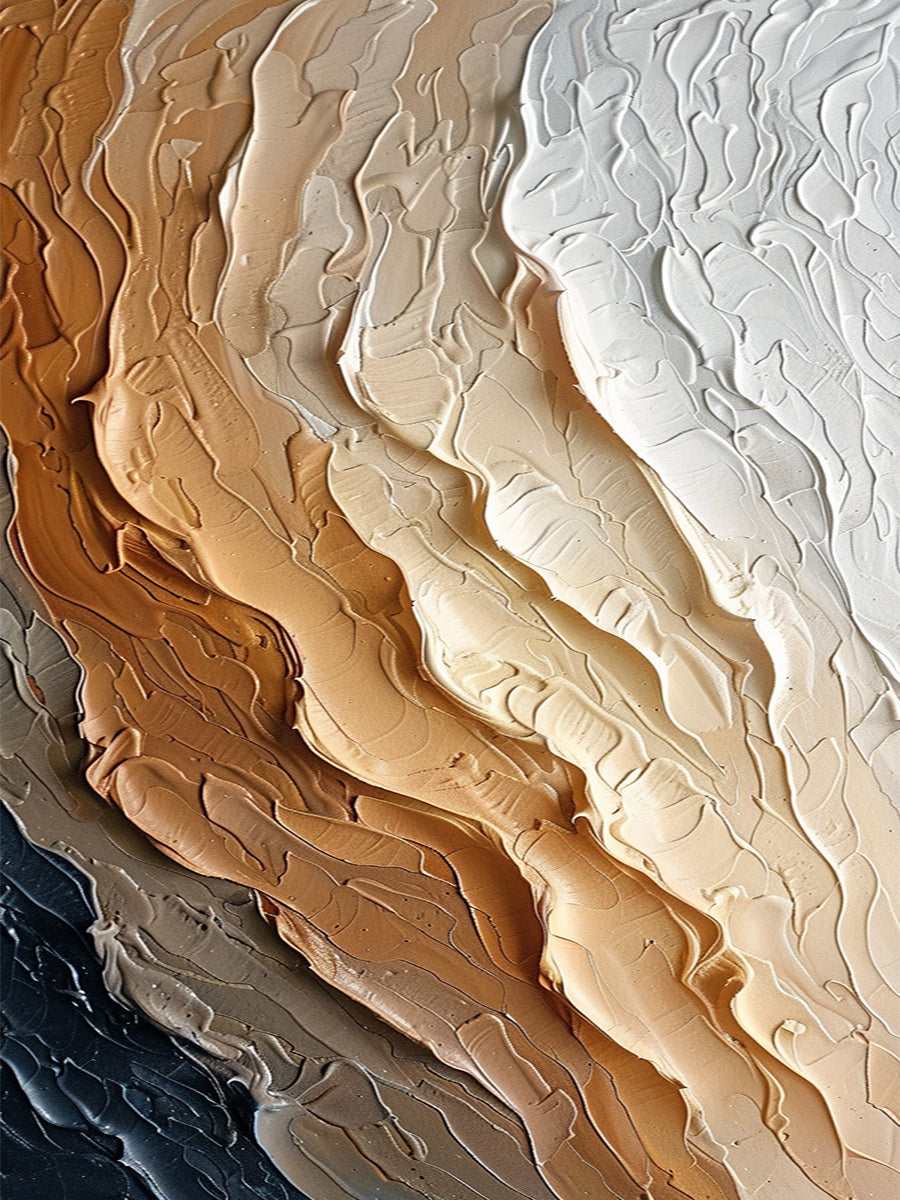 Earthflow Tide-Brown Wave Texture Field-AURA155