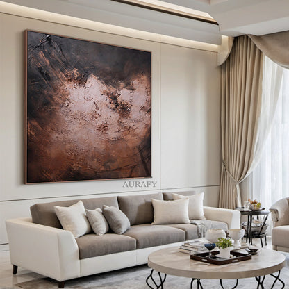 General Abstract Red Brown Wall Art Modern Home Decor Print AURA248
