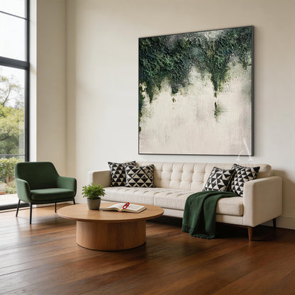 Unique White Abstract Wall Art Minimalist Modern Home Decor AURA261
