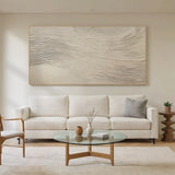 Swirling Impasto Canvas-Cream & Linen Tones-AURA044