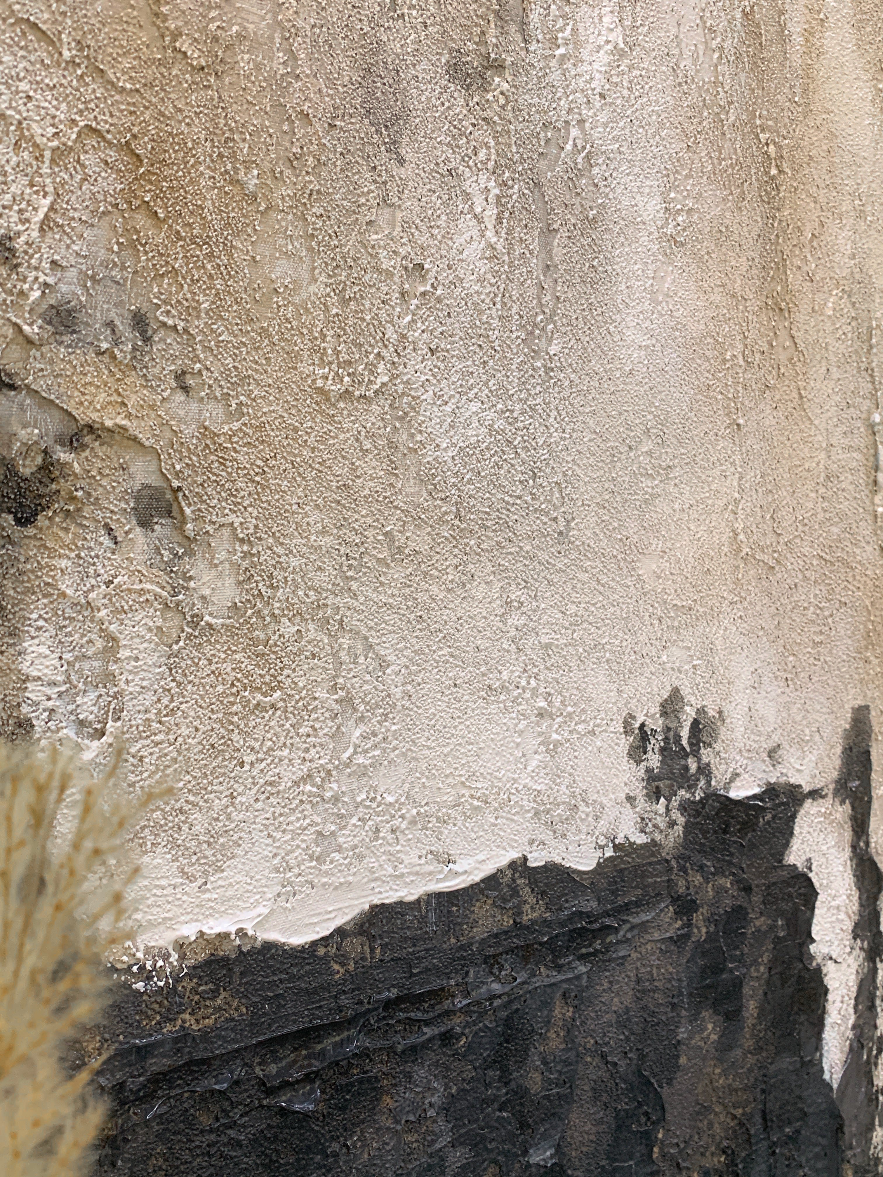 Quiet Patina-Beige Abstract Wall Art Field-AURA134