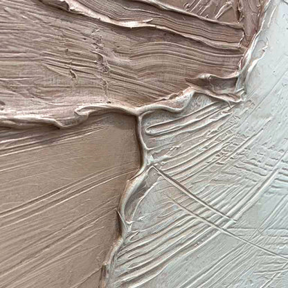 Layered Impasto Canvas – Blush & Cream Tones – AURA008(Vertical)