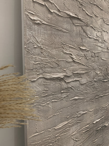 Quiet Strata-Brown Abstract Texture Field-AURA157