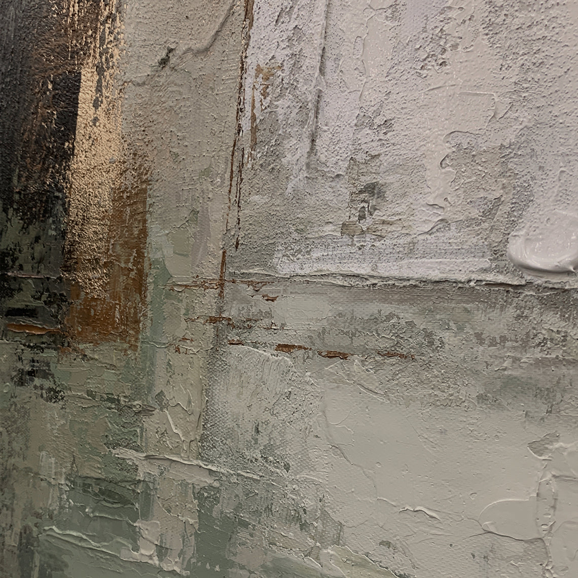 Modern Textural Abstract Wall Art-Sage Green & Earth Neutrals-AURA023