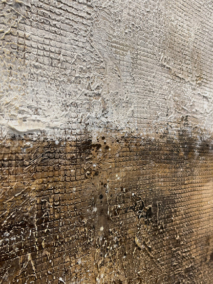 Earth Veil-Brown Wabi-Sabi Abstract Field-AURA150