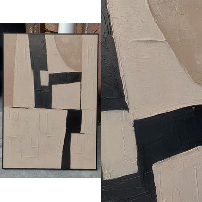 Silent Geometry-Black & Beige Spatial Field-AURA110