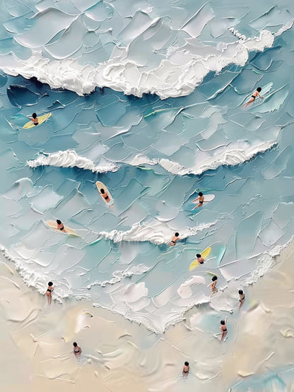 Azure Leisure-Blue & Beige Spatial Field-AURA086