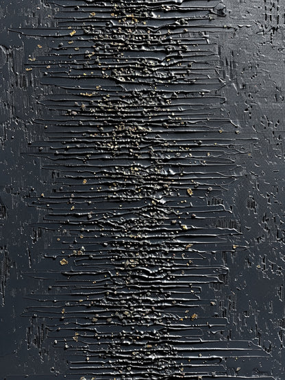 Modern 3D Textured Black Wall Painting for Living Room Bedroom AURA232