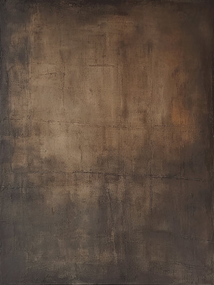Wabi-Sabi Minimalist Wall Art-Aged Brass & Tobacco Brown-AURA016