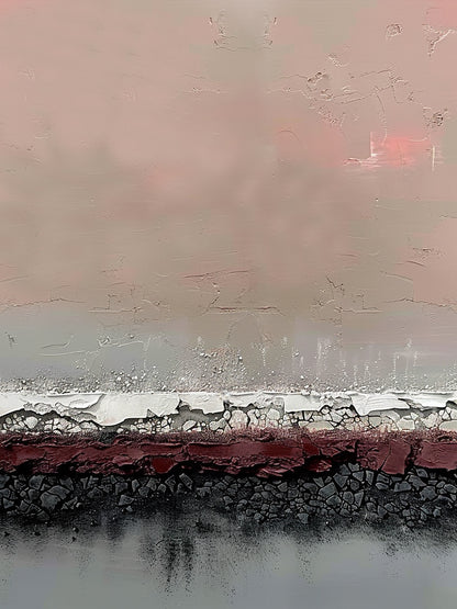 Wabi Sabi Red Rustic Ceramic Vase for Cozy Home Interiors AURA228