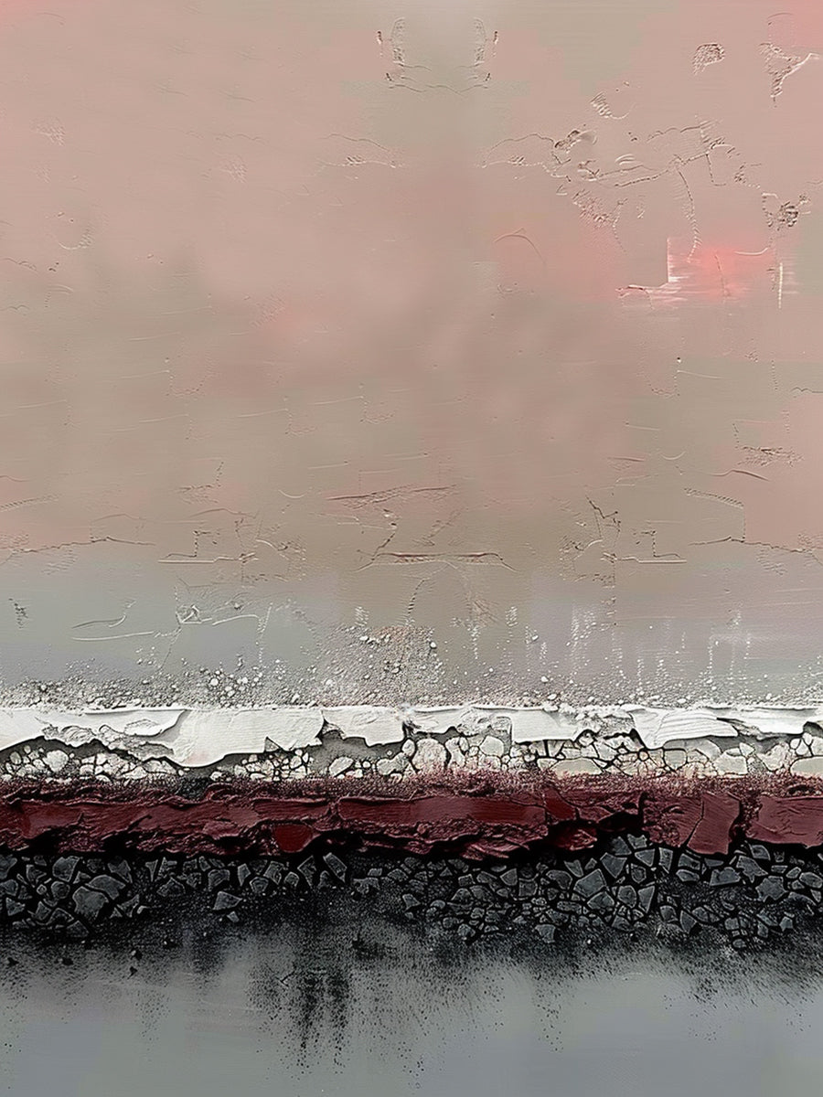 Wabi Sabi Red Rustic Ceramic Vase for Cozy Home Interiors AURA228