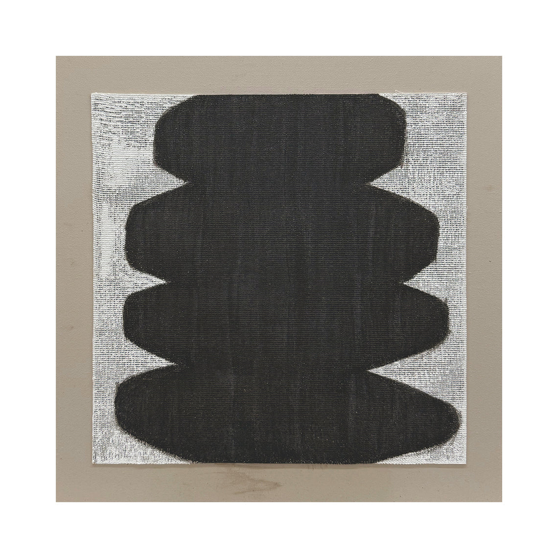 Minimalist Abstract Japandi Tactile Canvas Black Gray Wavy Modern Organic Neutral Home Wall Decor Artwork AURA727