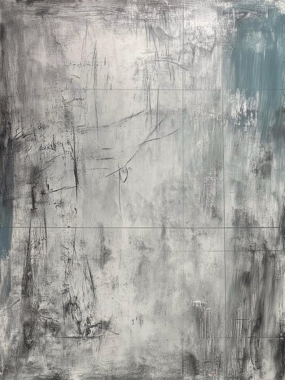 Wabi Sabi Gray Abstract Textured Canvas Wall Art Living Room AURA224