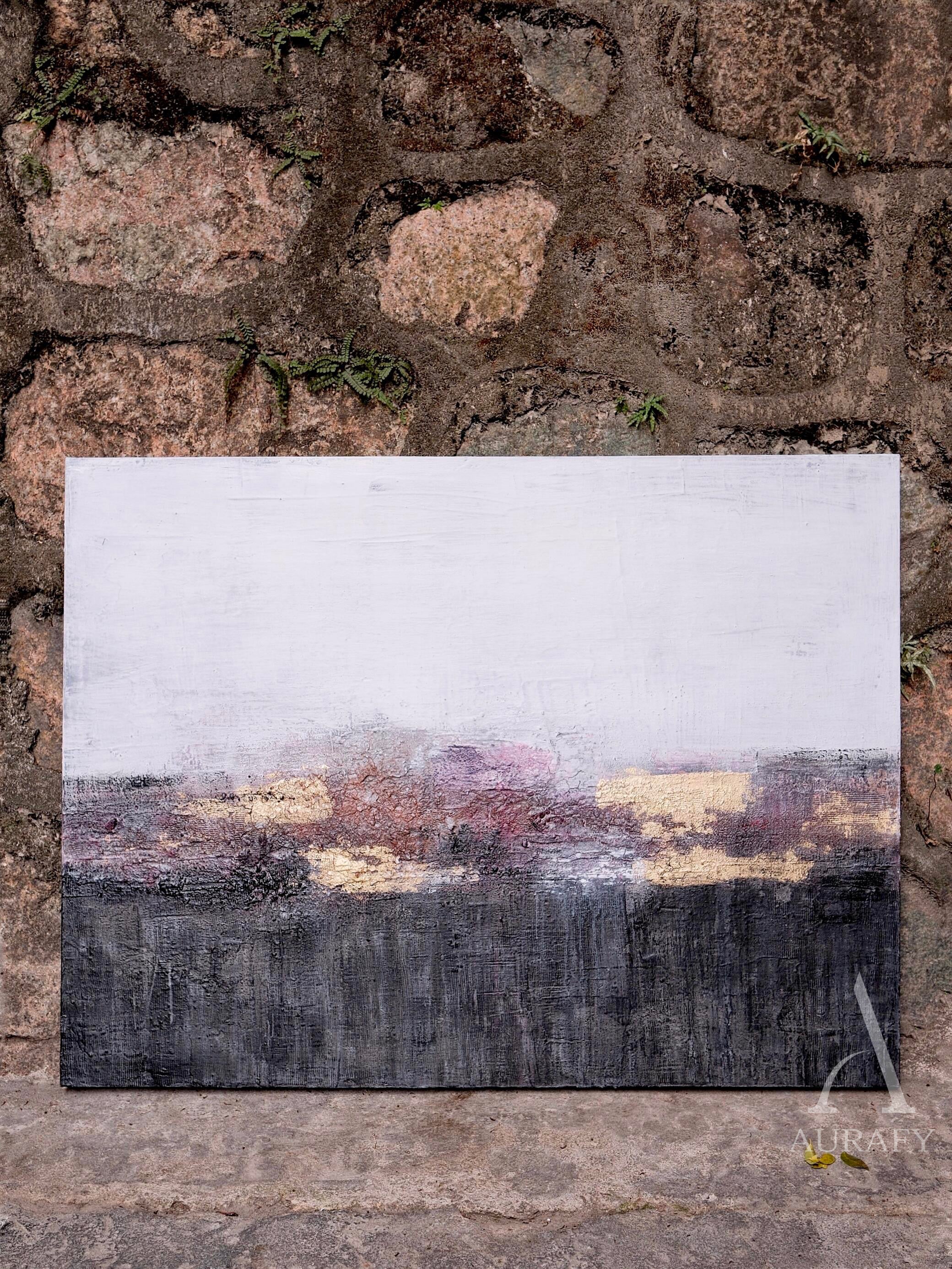 Abstract Black Gray Wall Art for Modern Home Decor AURA262