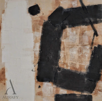 Stylish Yellow Black Abstract Wall Art For Modern Home Decor AURA239