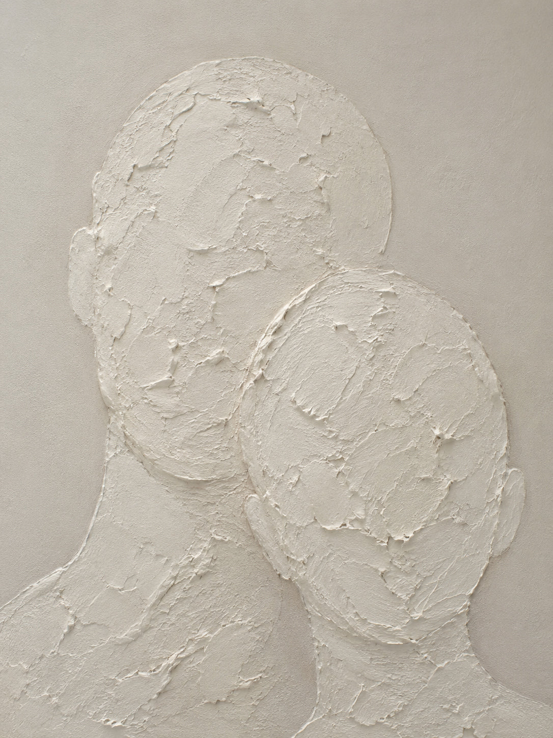 Wabi Sabi Beige 3D Textured Abstract Figurative Japandi Minimalist Knife Stroke Plaster Canvas Wall Art AURA704