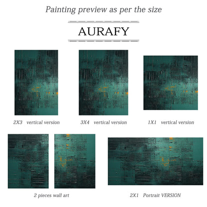 Veins of the Forest — Deep Teal Abstract Texture – AURA098(Vertical)