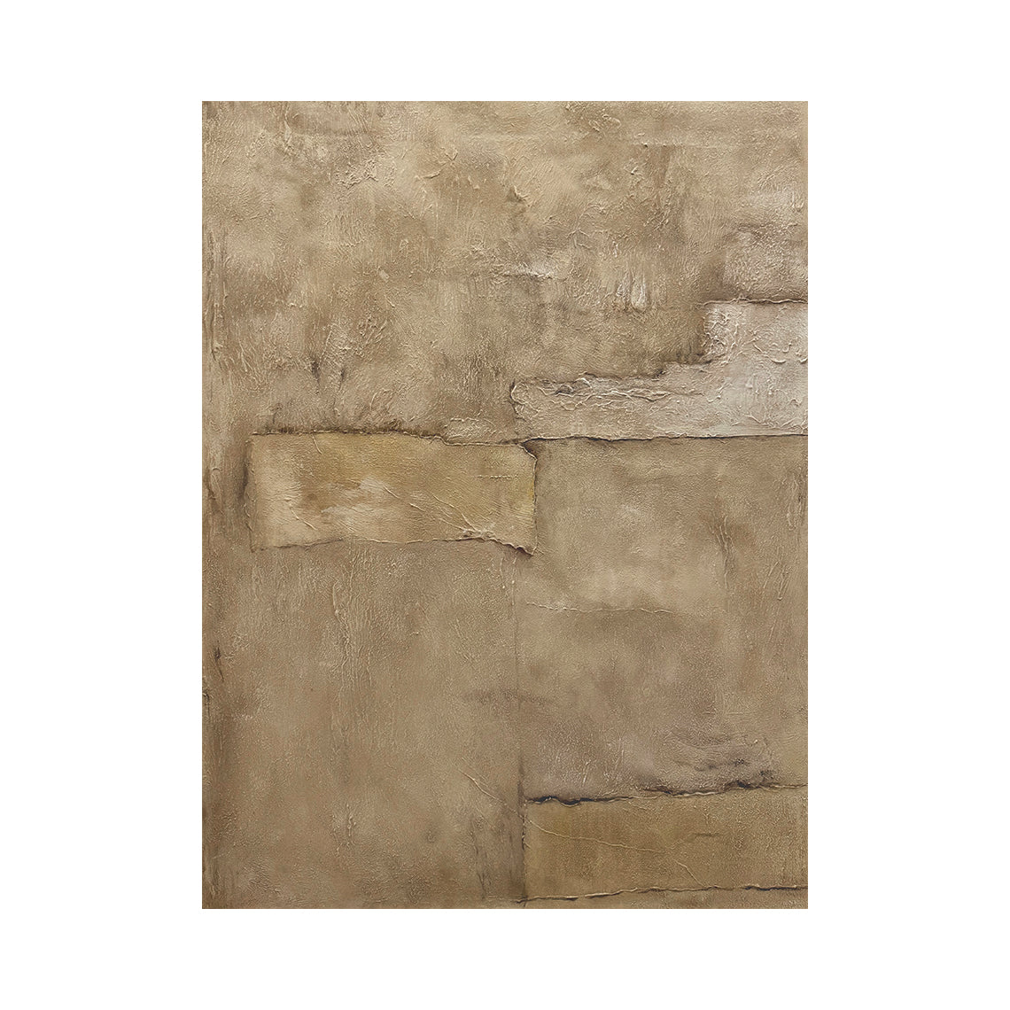Wabi-Sabi Beige Abstract Plaster Textured Japandi Minimalist Luxe Tactile Knife Stroke Canvas Wall Art AURA736