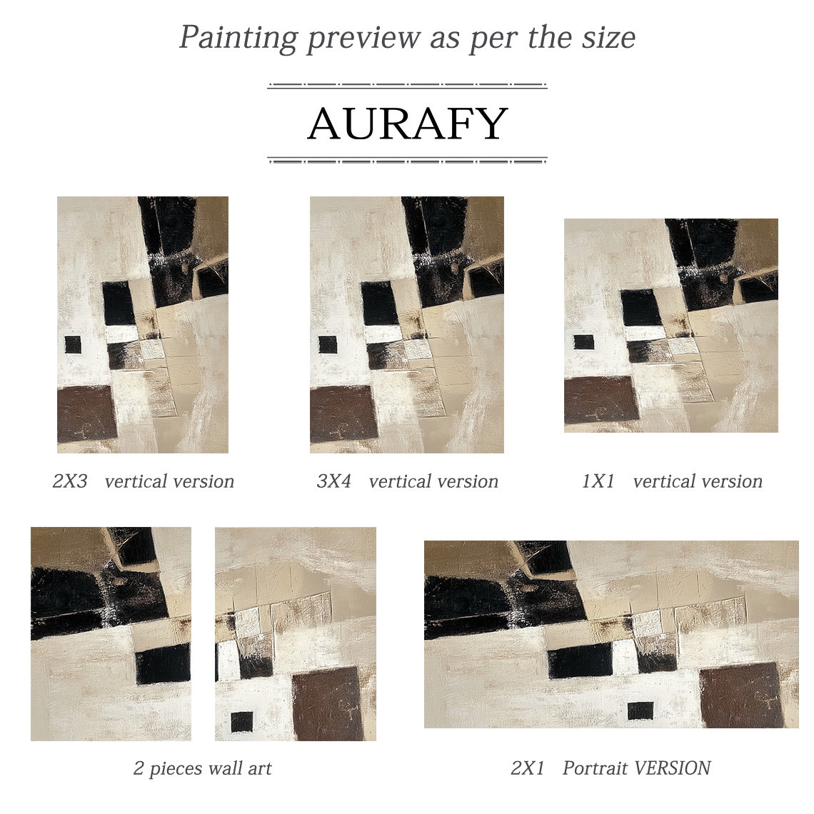 General Abstract Beige Art Tactile Surface Knife Strokes Sculpted Canvas Modern Organic Piece AURA468