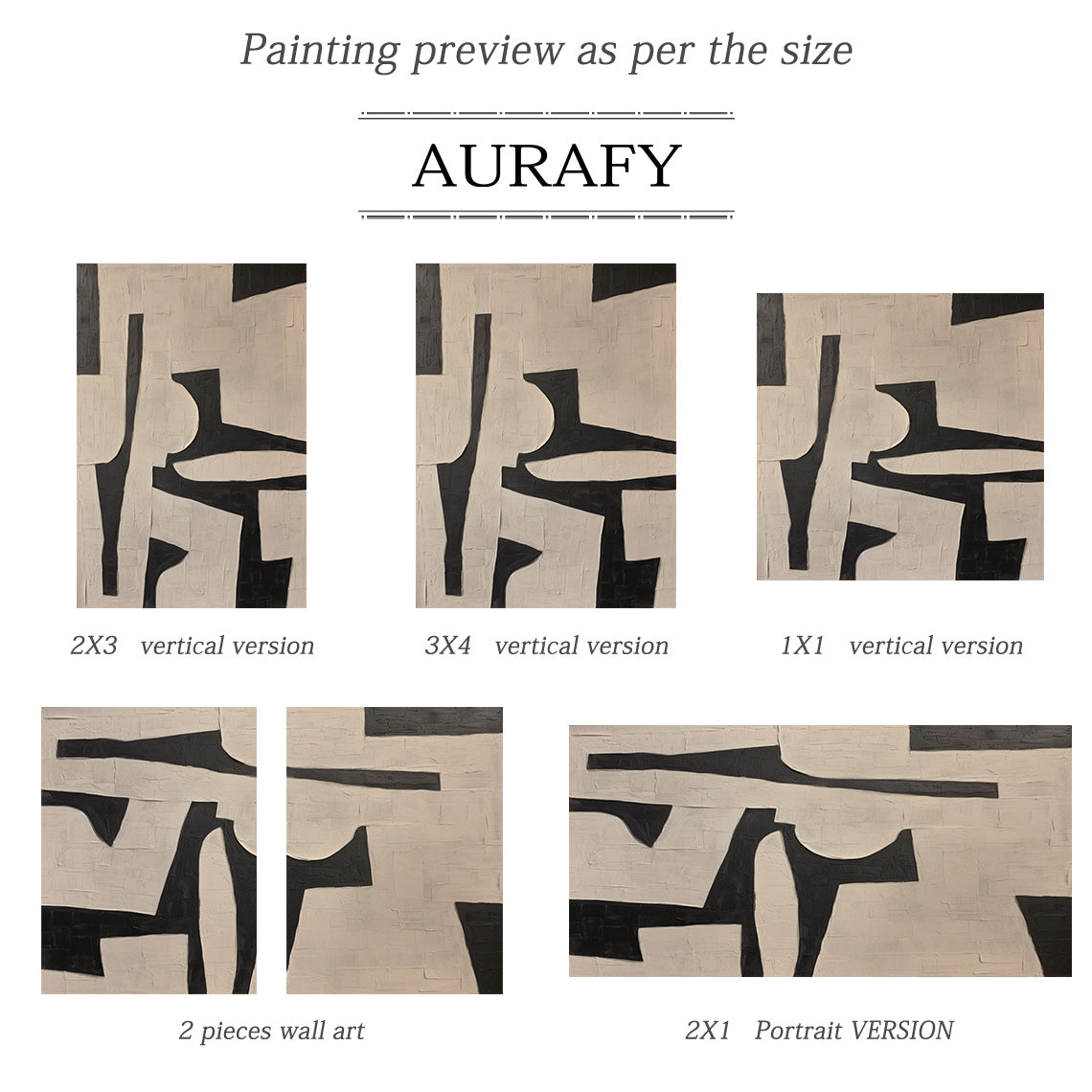 Quiet Interlock-Black & Beige Spatial Field-AURA109