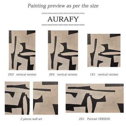 Quiet Interlock-Black & Beige Spatial Field-AURA109