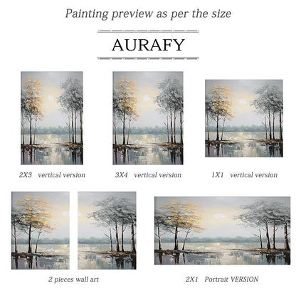 Misty Grove-Blue & Gray 3D Textured-AURA067