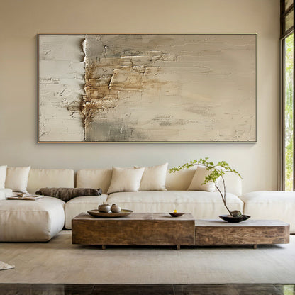 Silent Drift-Beige Abstract Field-AURA130