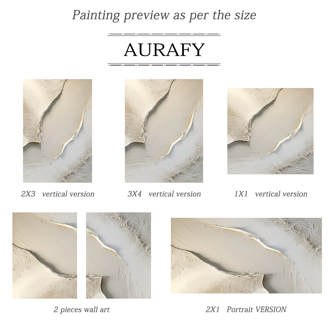 Abstract Earth Texture Wall Art – Soft Sand Tones – AURA012(Vertical)