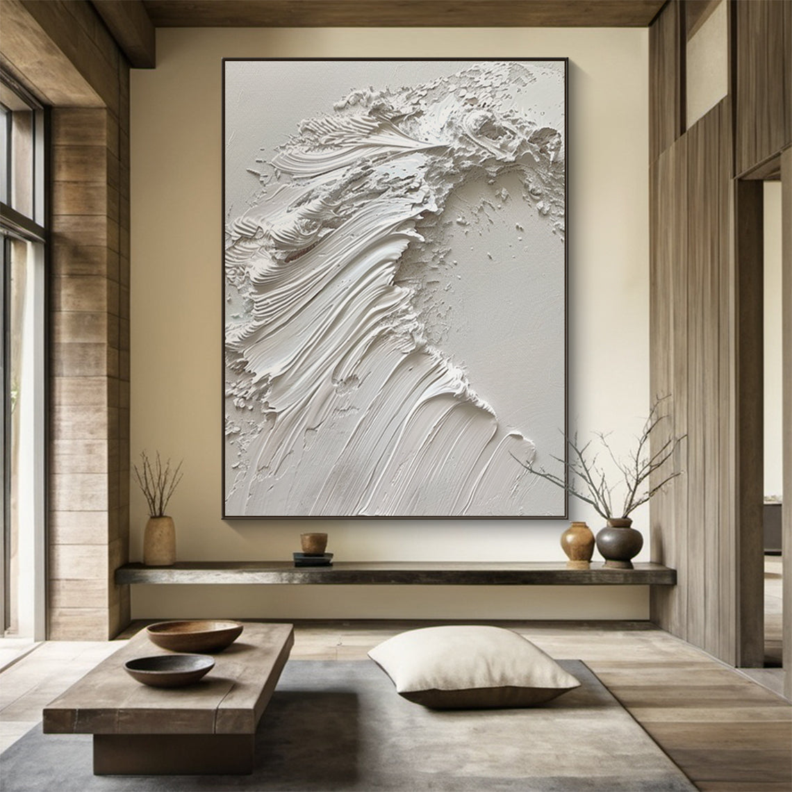 Silent Crest-White Waves & Sky 3D Touch Art-AURA119