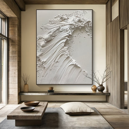 Silent Crest-White Waves & Sky 3D Touch Art-AURA119