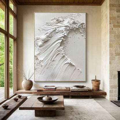 Silent Crest-White Waves & Sky 3D Touch Art-AURA119