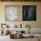 Gray Black Abstract Wall Art for Modern Living Room Decor AURA195