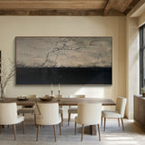 Abstract Brown Black Art Cracked Tactile Surface Impasto Abstract Expressionist Decor Piece AURA446