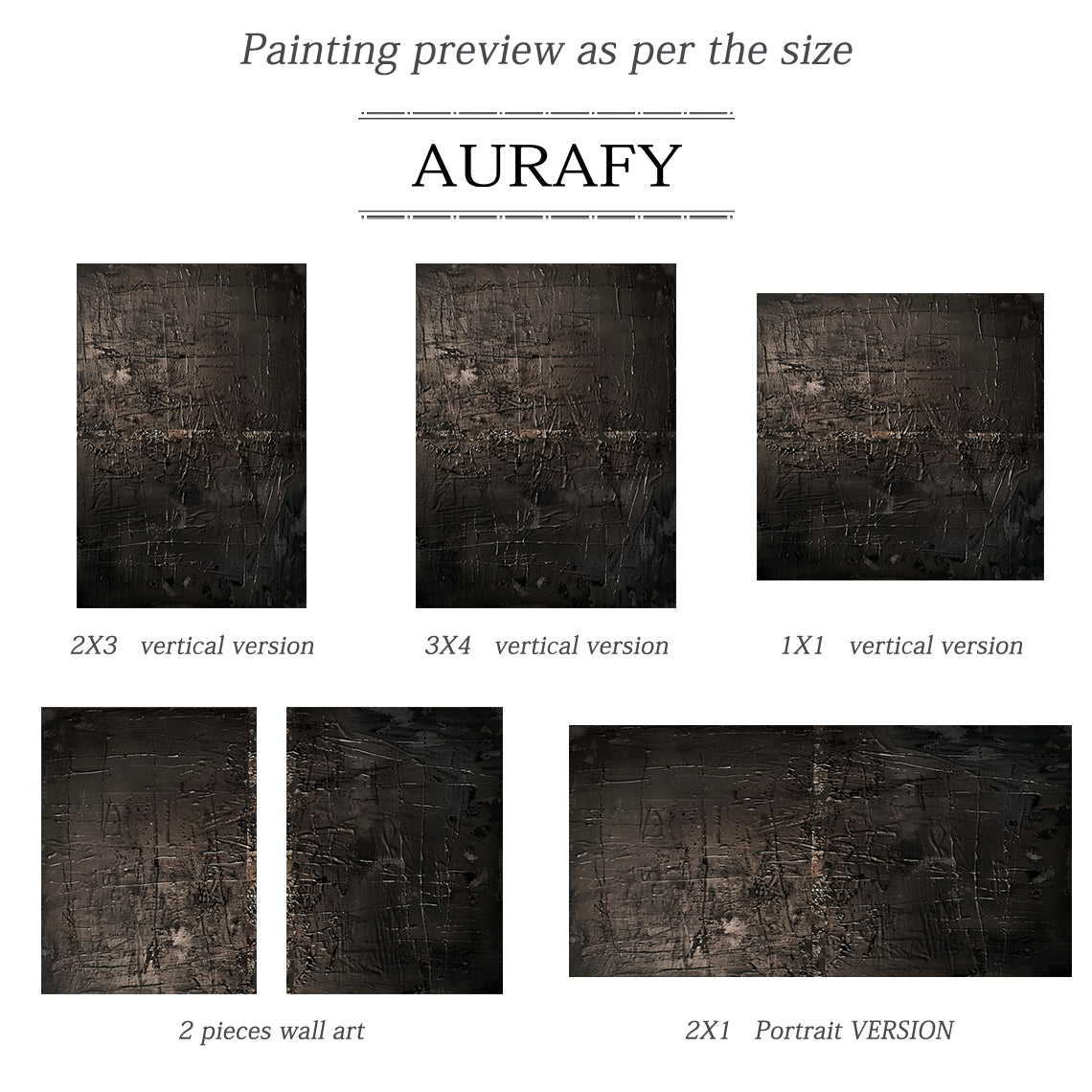 Black 3D Textured Abstract Painting for Living Room Wall Decor AURA198