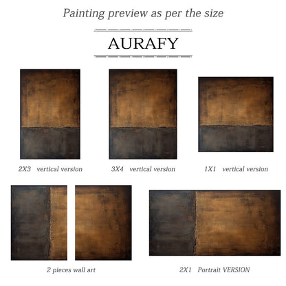 Modern Abstract Brown Textured Wall Art for Living Room Decor - AURA189