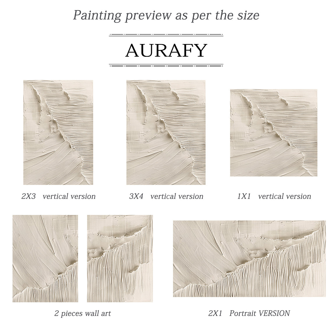 Beige 3D Textured Painting Modern Home Living Room Wall Art AURA283
