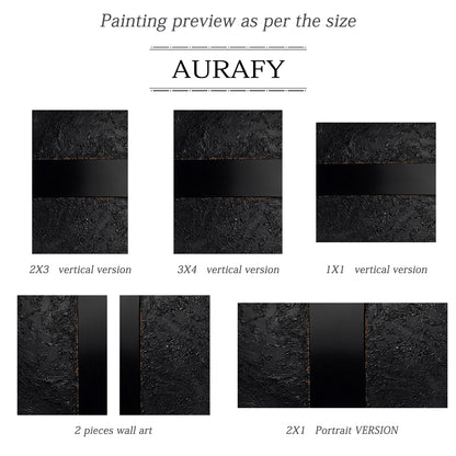 Black General Abstract Wall Art for Modern Home Decor AURA272