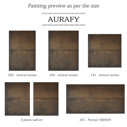 General Abstract Brown Large Canvas Wall Art for Home Decor - AURA188