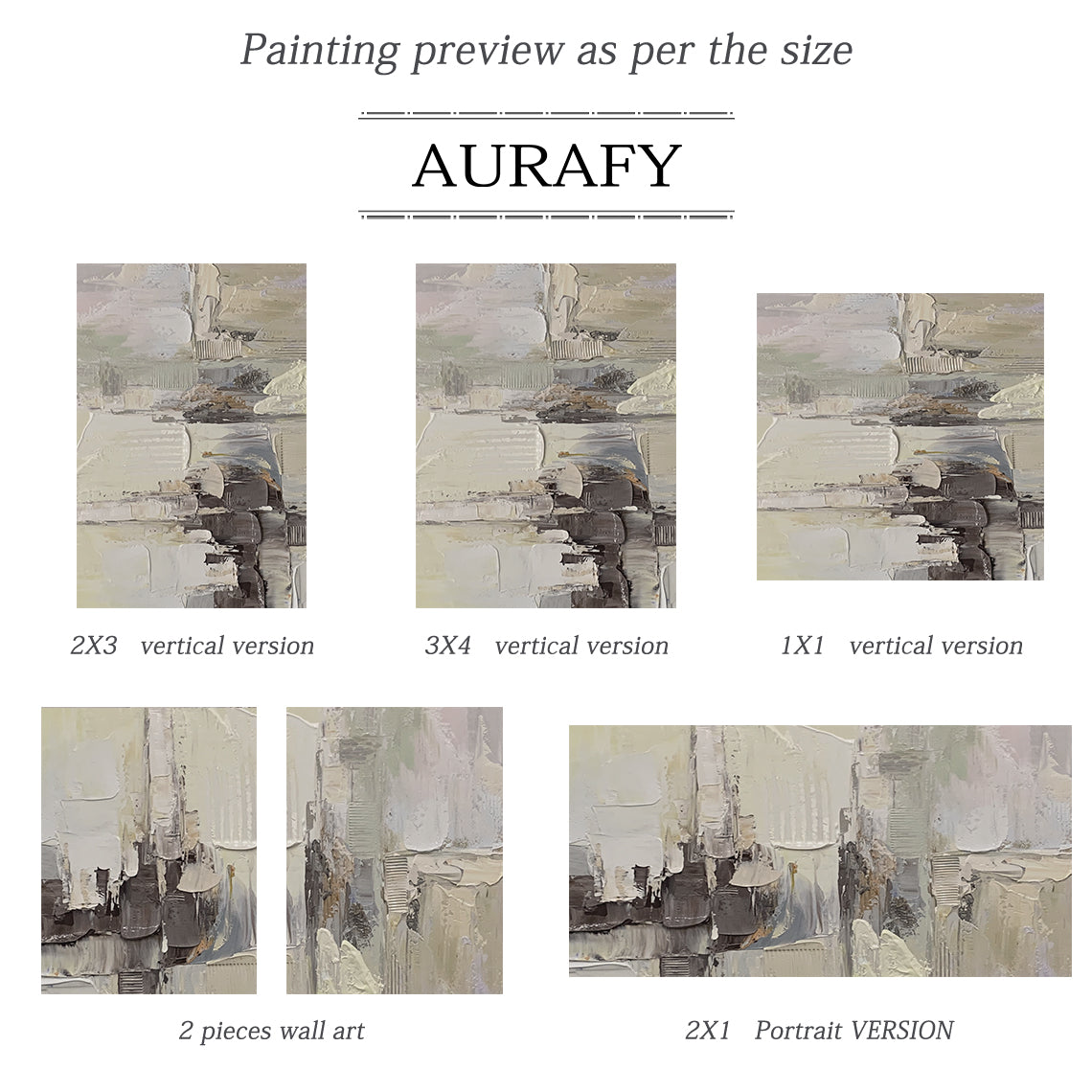Neutral Textured Gray Abstract Wall Art for Modern Living Room - AURA178