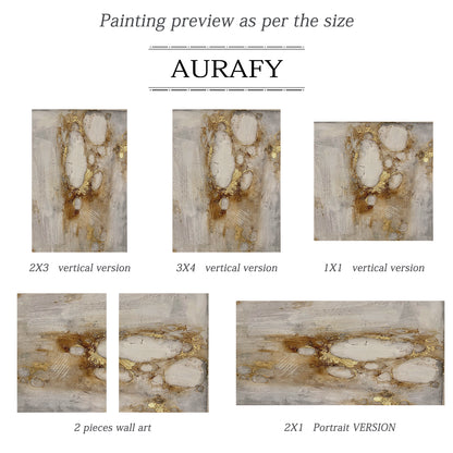 General Abstract Gray Brown Modern Living Room Wall Decor Art - AURA181