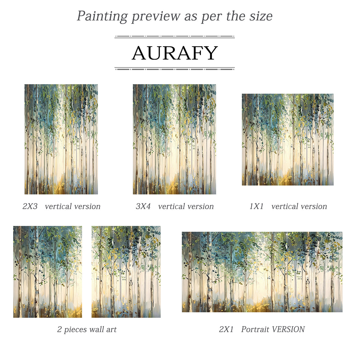 Vibrant Green Landscape Wall Art Modern Natural Home Decor Print AURA309
