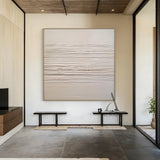 Beige Abstract Art Knife Strokes Impasto Tactile Sculpted Canvas Minimalist Luxe AurafyArt AURA483