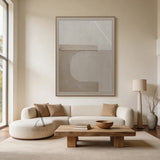 Beige Abstract Plaster Textured Japandi Minimalist Luxe Tactile Canvas Modern Organic Wall Artwork AURA731