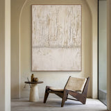 Beige Abstract Wabi-Sabi Wall Art Cracked Plaster Texture Tactile Surface Modern Organic AURA445