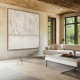 Beige Abstract Wabi-Sabi Wall Art Cracked Plaster Texture Tactile Surface Modern Organic AURA445