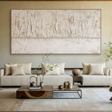 Beige Abstract Wabi-Sabi Wall Art Cracked Plaster Texture Tactile Surface Modern Organic AURA445
