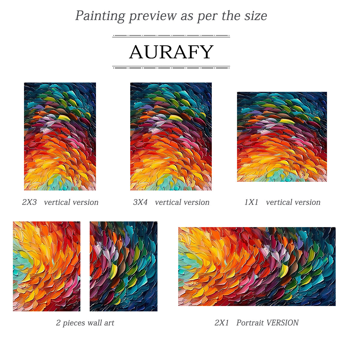 Modern Abstract 3D Textured Colorful Living Room Wall Art Painting AURA167