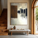 General Abstract Brown Beige Wall Art for Modern Home Decor AURA349